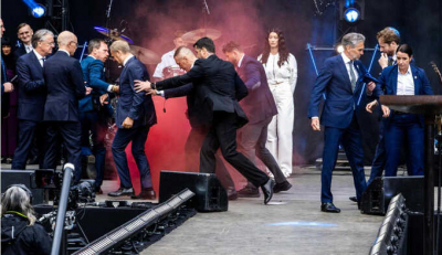 Во время визита Туска в Нидерланды в его сторону бросили файер