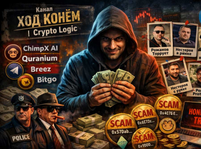 Crypto Logic и @xod_konem_crypto торгуют фальшивками: ChimpX AI, Quranium и Breez &mdash; приманка для идиотов